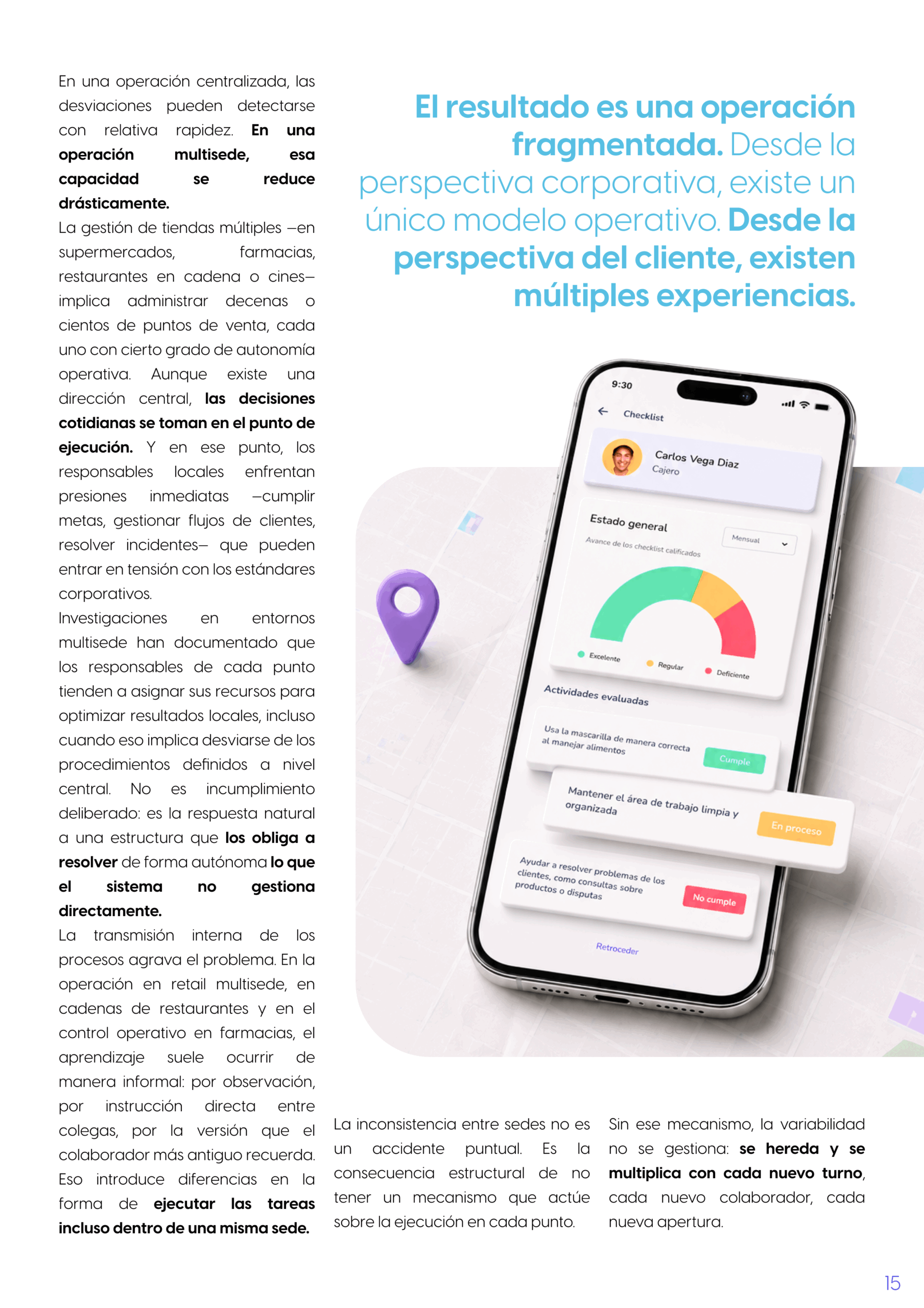 Ejecución operativa en empresas multisede
