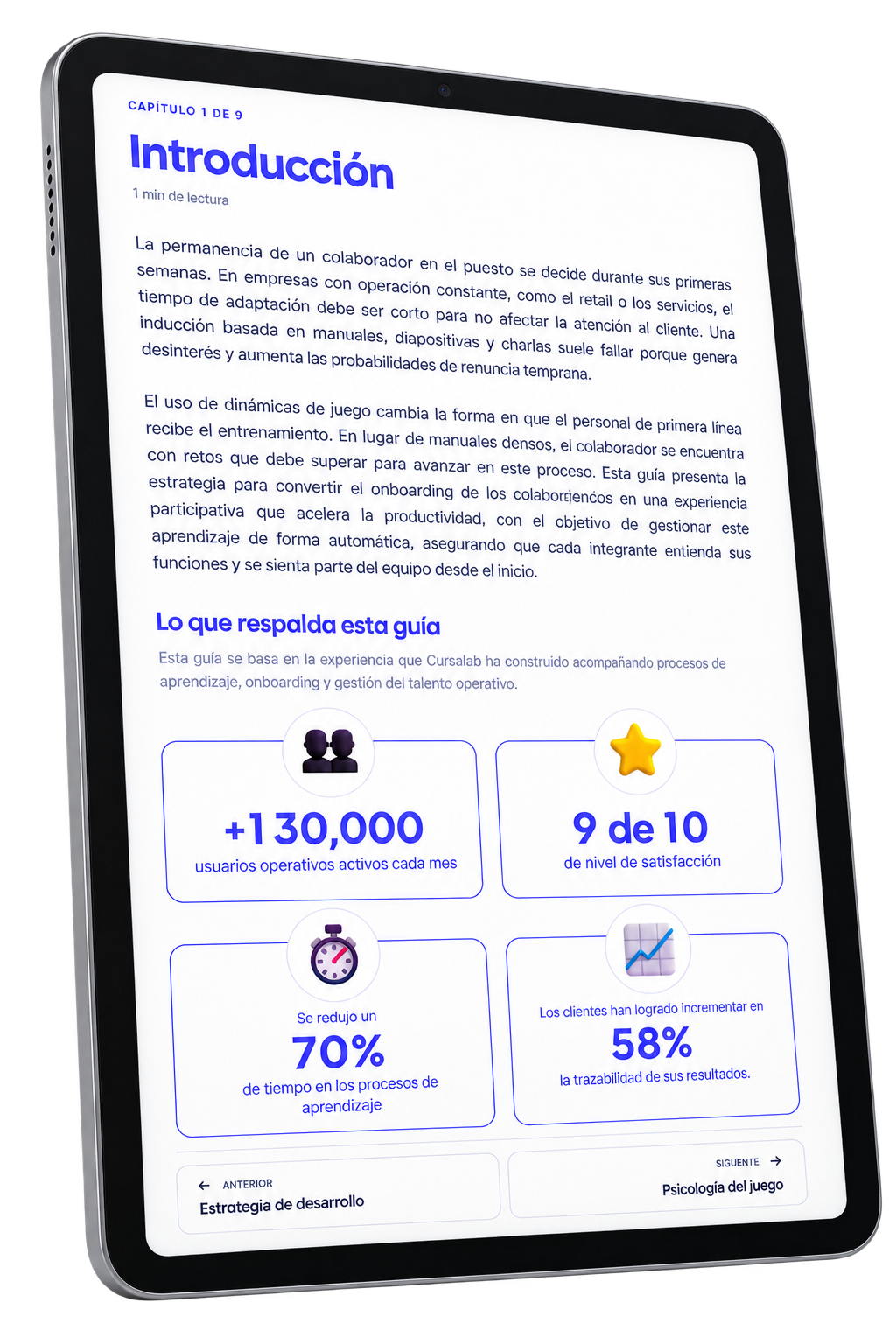 Onboarding gamificado para cadenas de tiendas